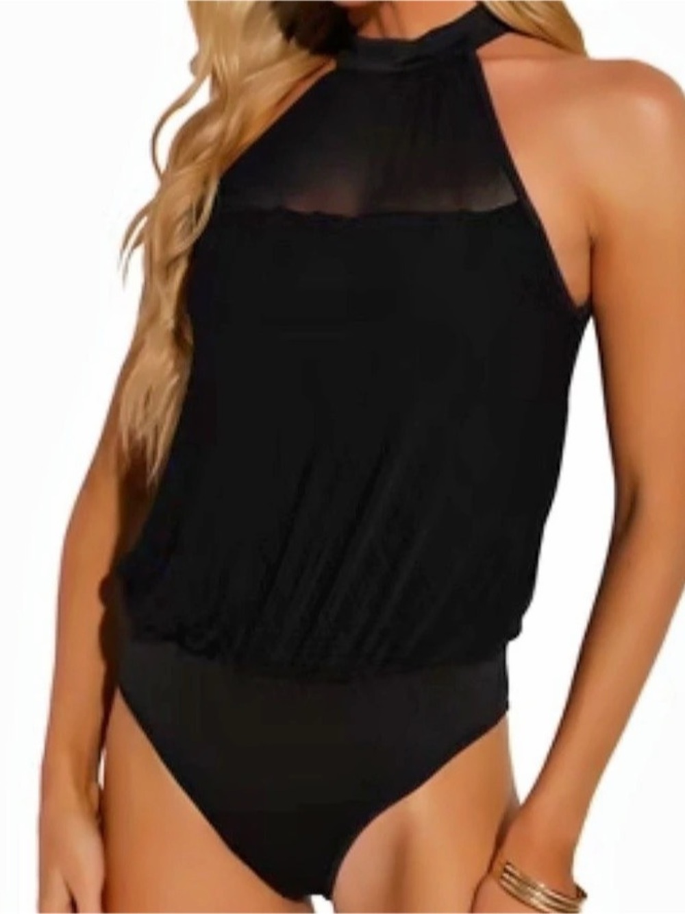 Black Halter Bodysuit Like New